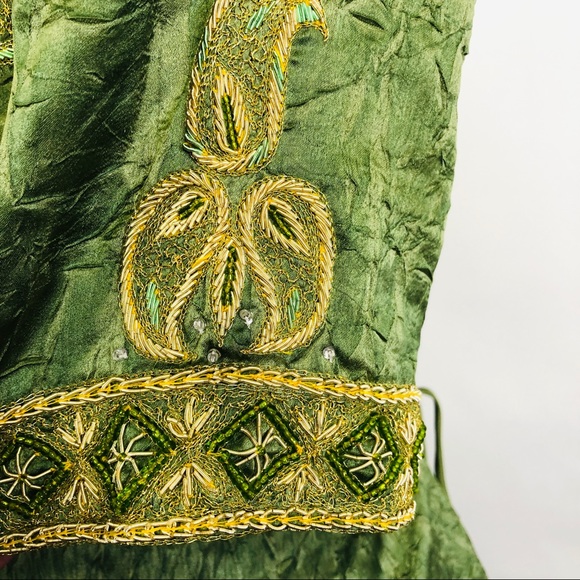 Ethnic Beaded Tunic Blouse Top Corset Back - Picture 8 of 9